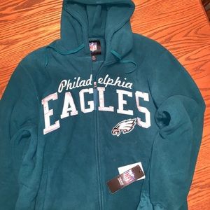 NFL Eagles Fleece Zip Up Hoodie